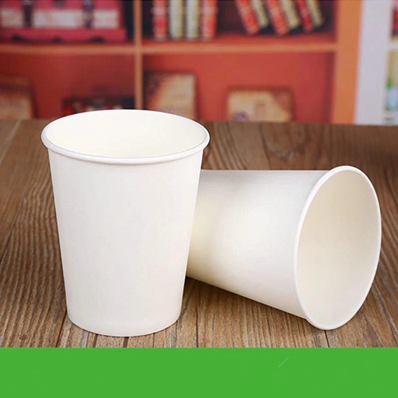 50 X White Paper Eco-Friendly Food-Grade Beverage Drinking Cups