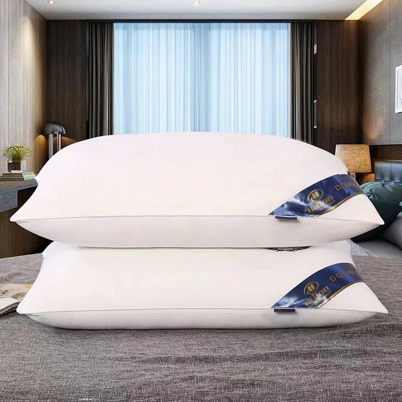 Luxury Hotel Standard Size Low Profile Pillow (White)