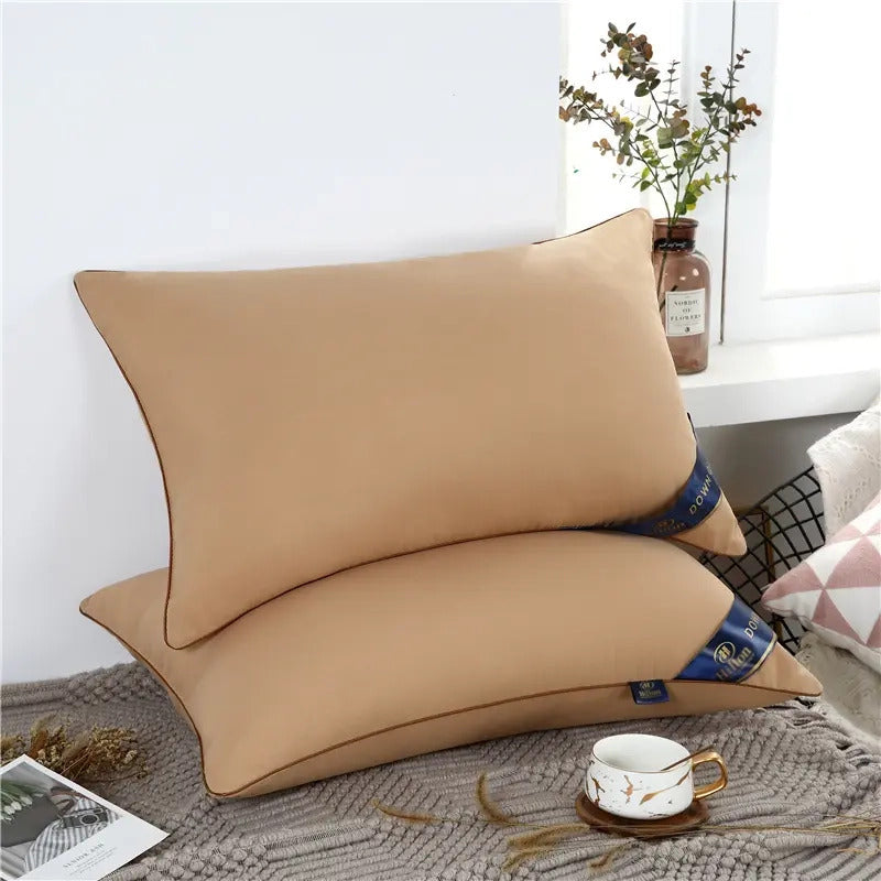 Luxury Hotel Standard Size Medium Profile Pillow (Beige)