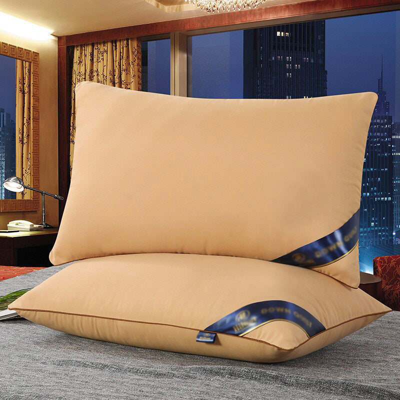 Luxury Hotel Standard Size Medium Profile Pillow (Beige)