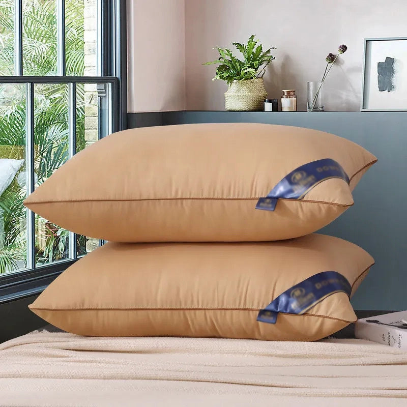 Luxury Hotel Standard Size Medium Profile Pillow (Beige)