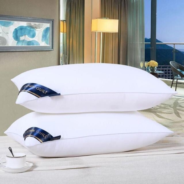 Luxury Hotel Standard Size Medium Profile Pillow (White)