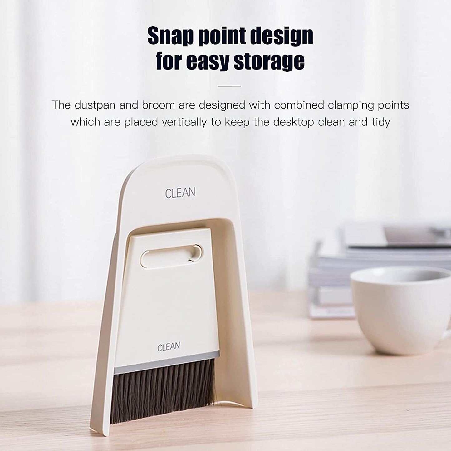 Clean Mini Dustpan and Sweeper Wet and Dry Set Cleaning Tool