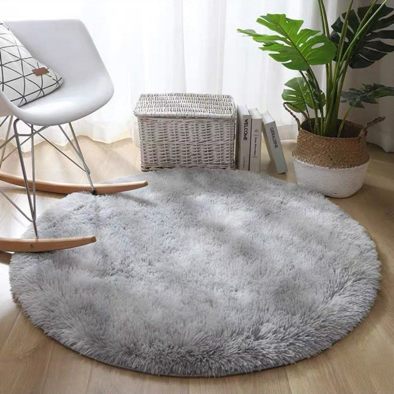 Infinity Round Shag Rug (Platinum)