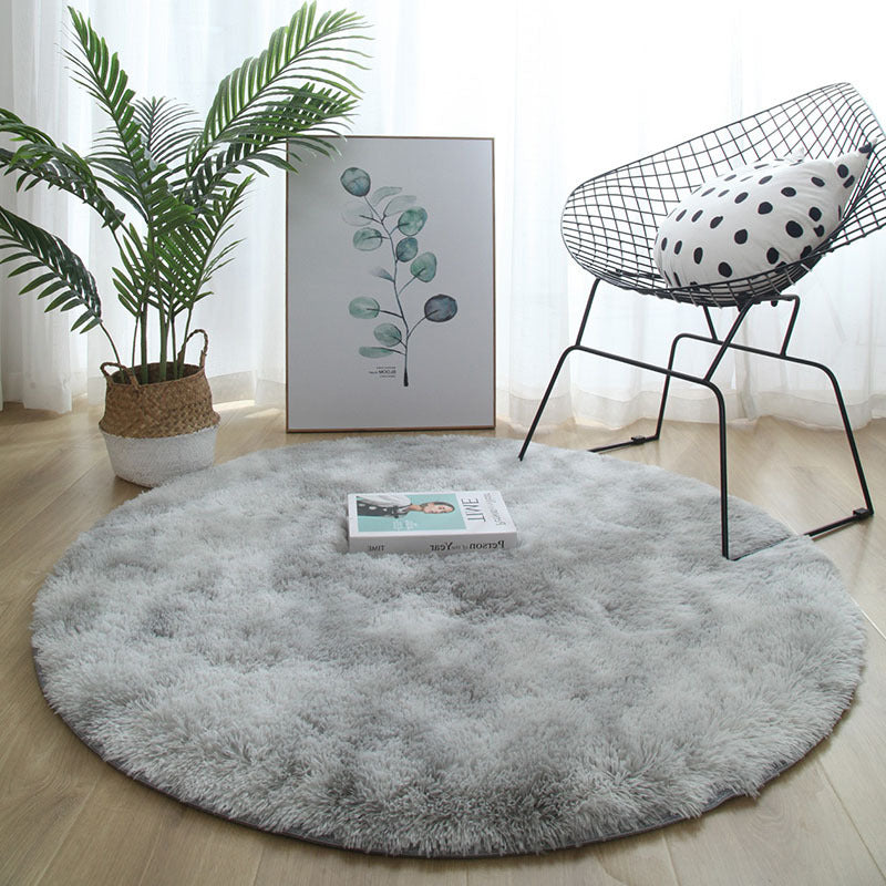 Infinity Round Shag Rug (Platinum)