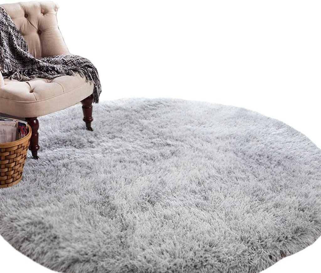Infinity Round Shag Rug (Platinum)