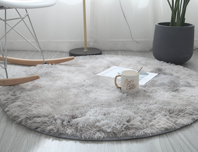 Infinity Round Shag Rug (Platinum)