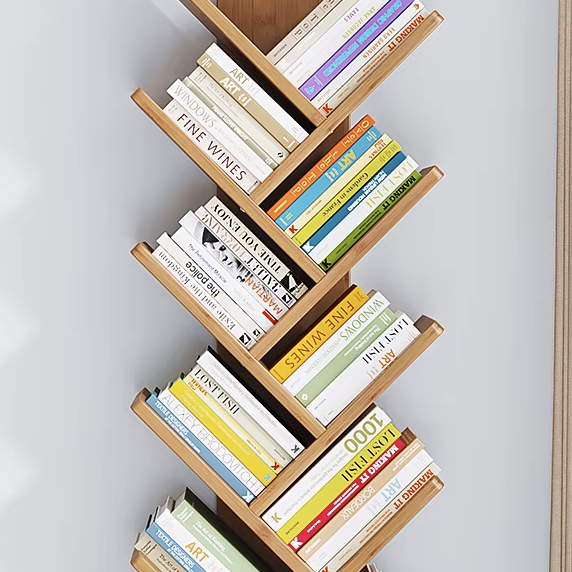 Resort Bookshelf Display Cabinet Shelf Bookcase Organizer (Honey Oak)