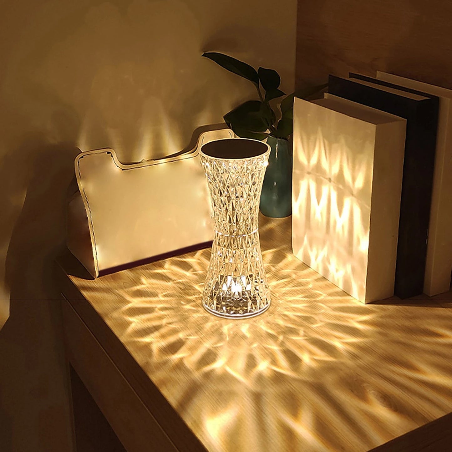Diamond Crystal LED Table Lamp Touch Sensor Night Light