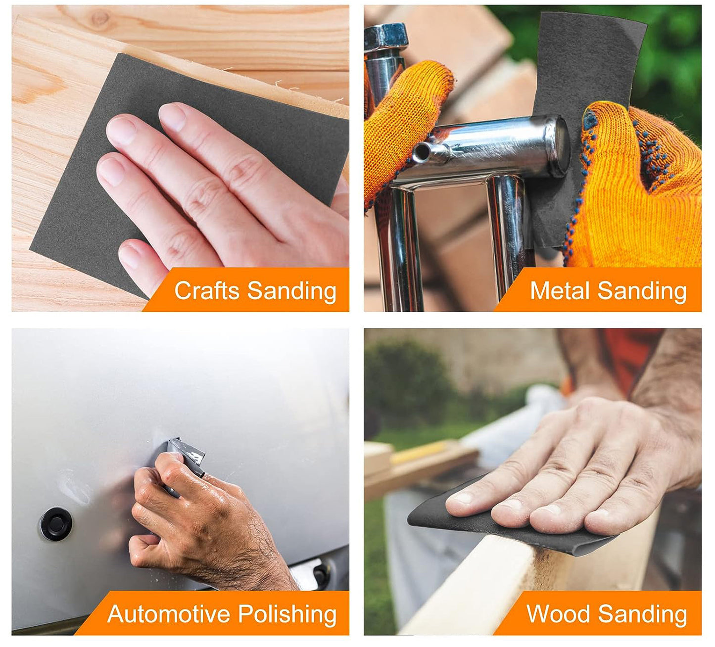 42PCS Sandpaper 120 to 3000 Assorted Grit Wet Dry Wood Sanding Sheets