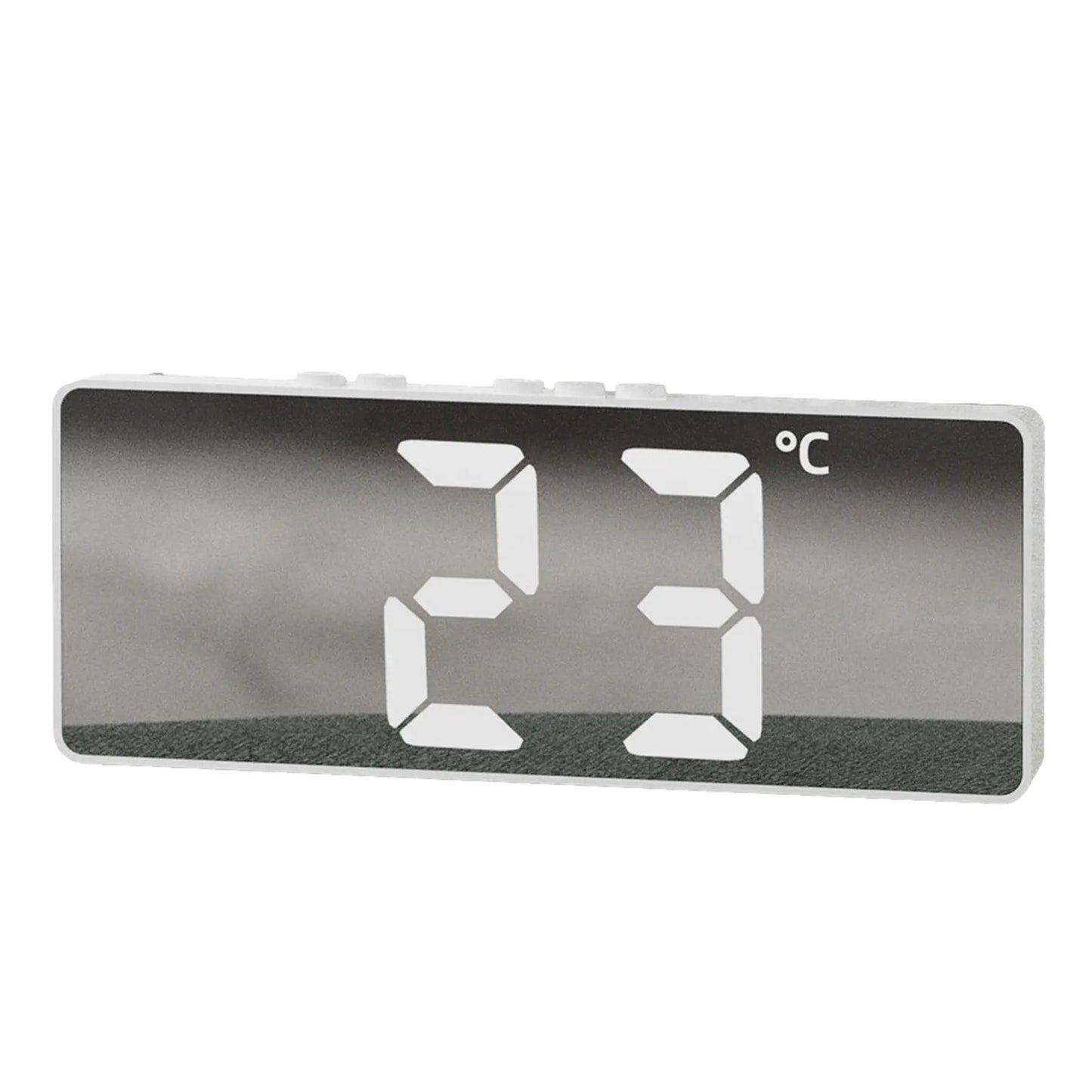 Multifunction Mirrored Digital LED Digital Electronic Alarm Clock with Temperature Display