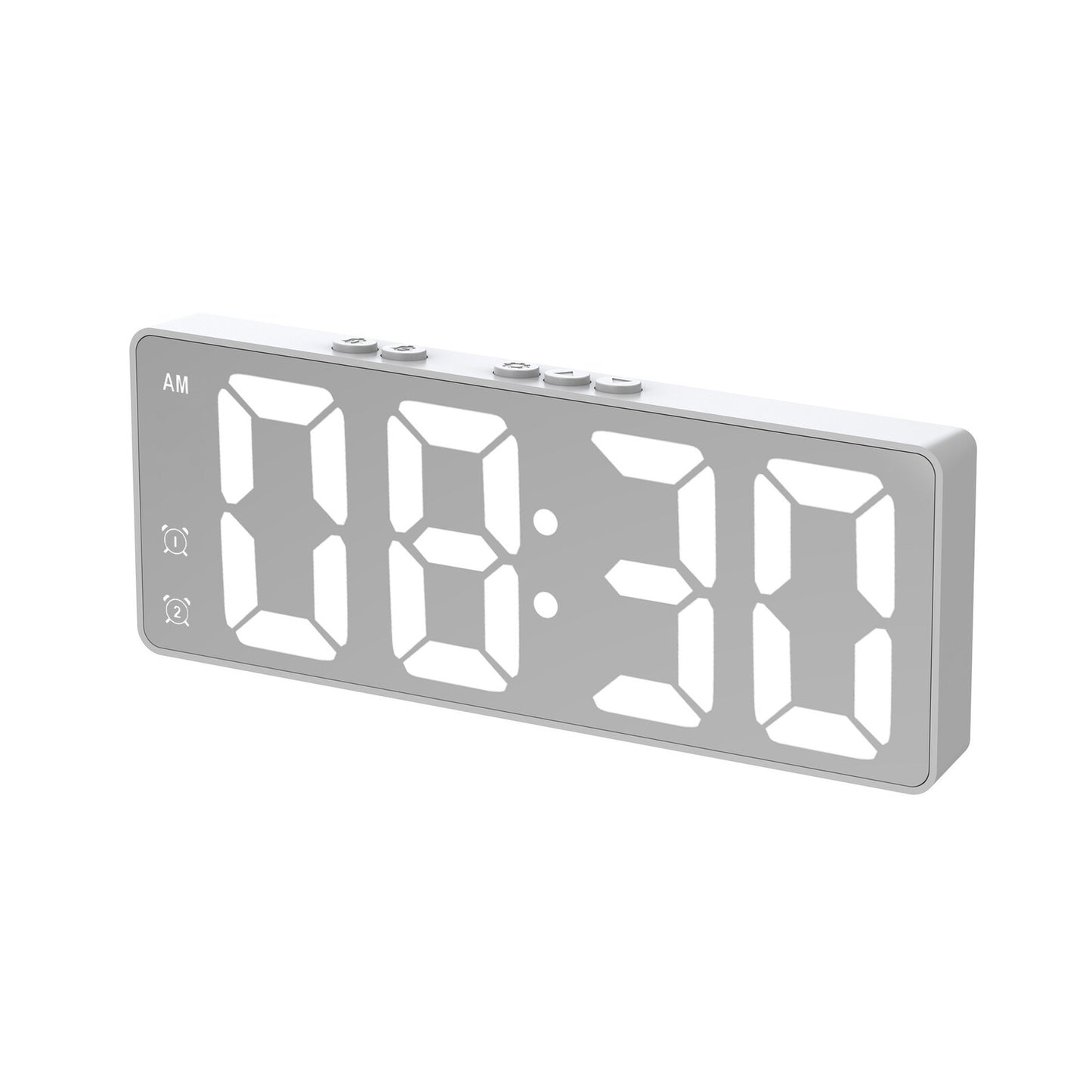 Multifunction Mirrored Digital LED Digital Electronic Alarm Clock with Temperature Display