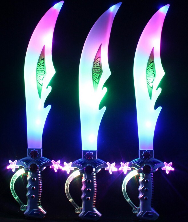 LED Light Up Toy Sword with Flashing Lights and Music