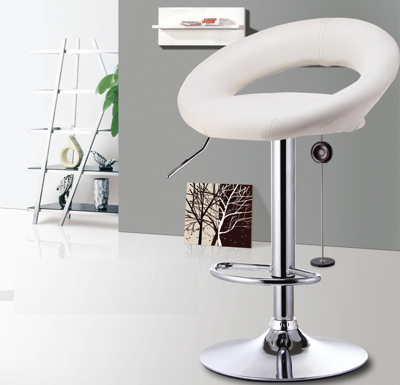 2 x Royal Designer Bar Stools Moon Chairs (WHITE - Set of 2)