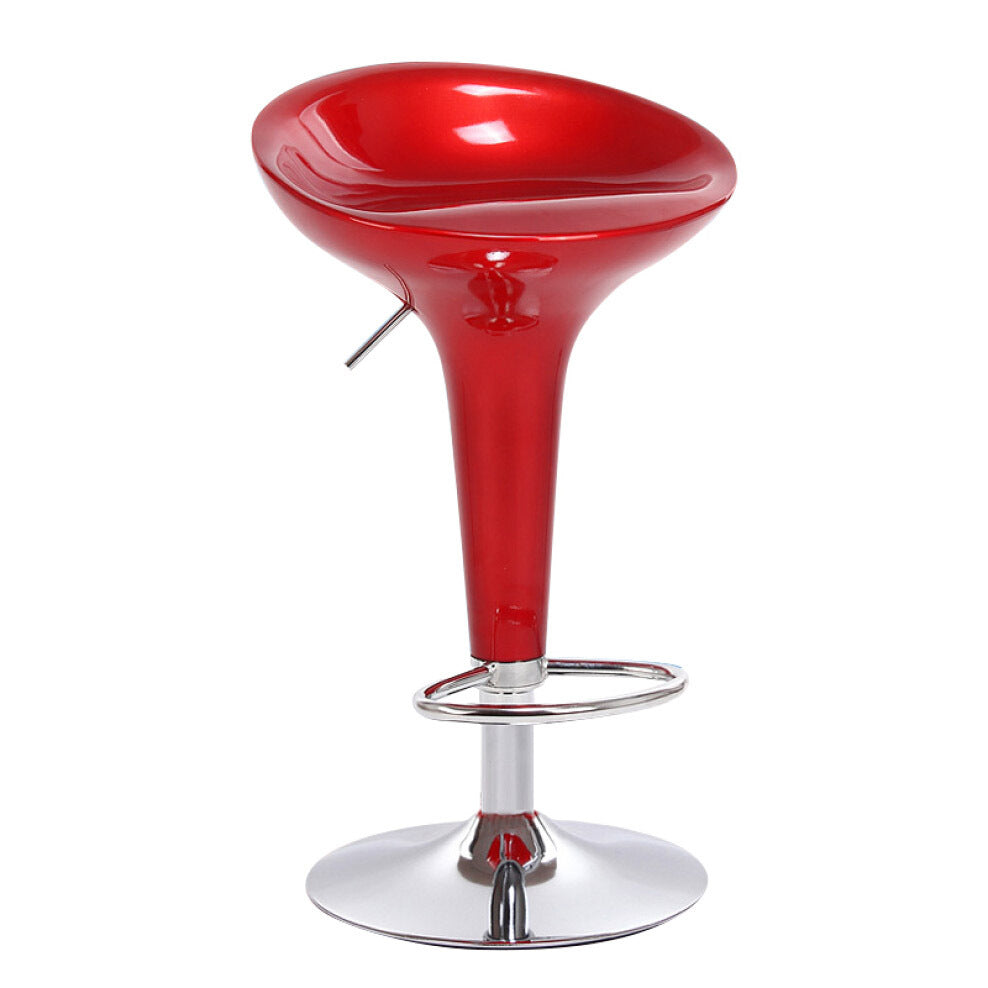 2 x Ace High Gloss Designer Bar Stools (Red - Set of 2)