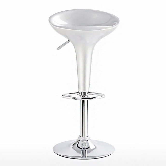 2 x Ace High Gloss Designer Bar Stools (WHITE - Set of 2)