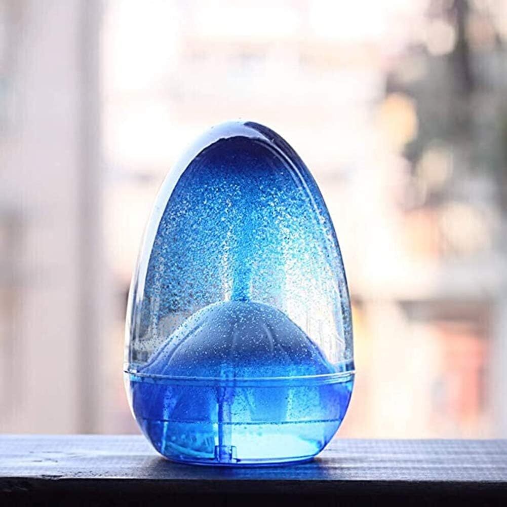Volcano Eruption Hourglass Timer Liquid Motion Egg Shaped Fidget Desk Toy