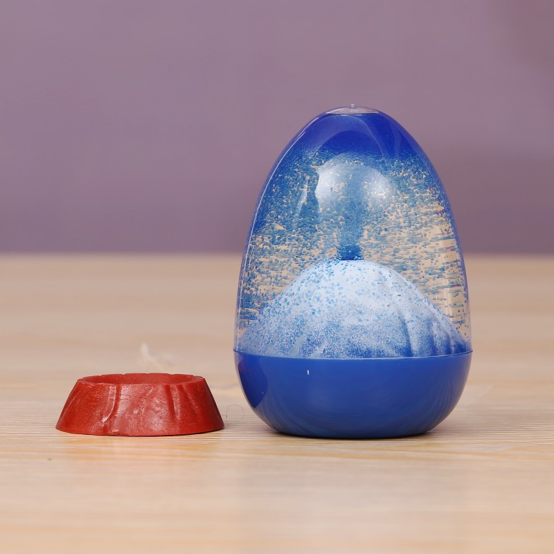 Volcano Eruption Hourglass Timer Liquid Motion Egg Shaped Fidget Desk Toy