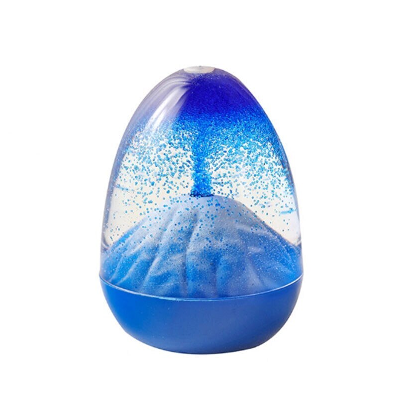 Volcano Eruption Hourglass Timer Liquid Motion Egg Shaped Fidget Desk Toy