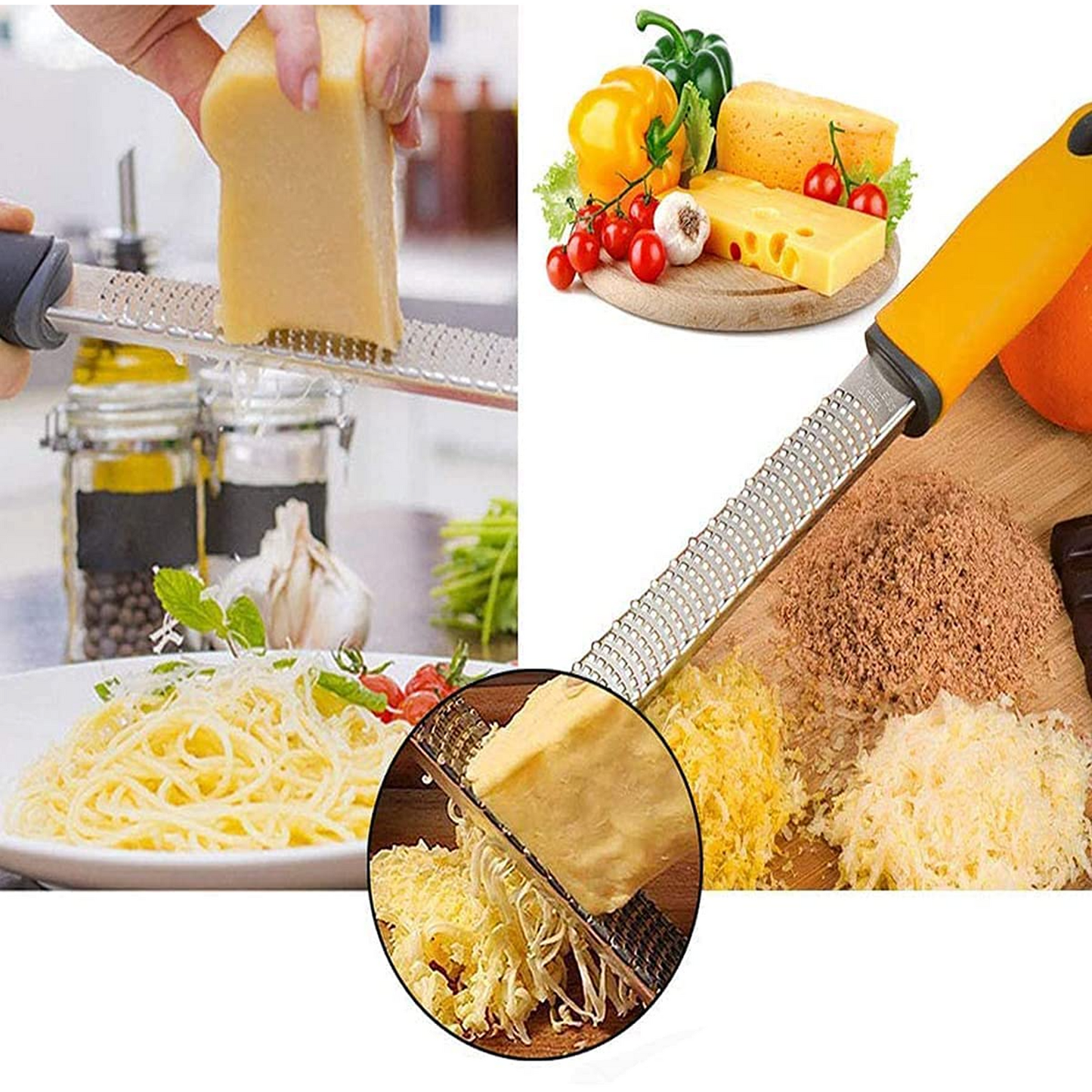 Multifunction Handheld Cheese Grater Lemon Zester Chocolate Fruit Grating Zesting Kitchen Tool