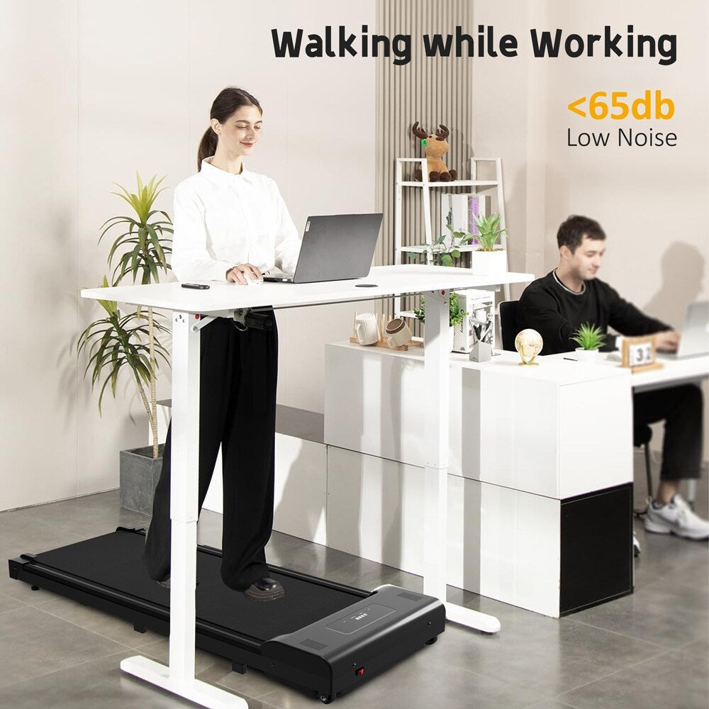2-in-1 Fitness Foldable Electric Treadmill Exercise Machine Walking Running Pad