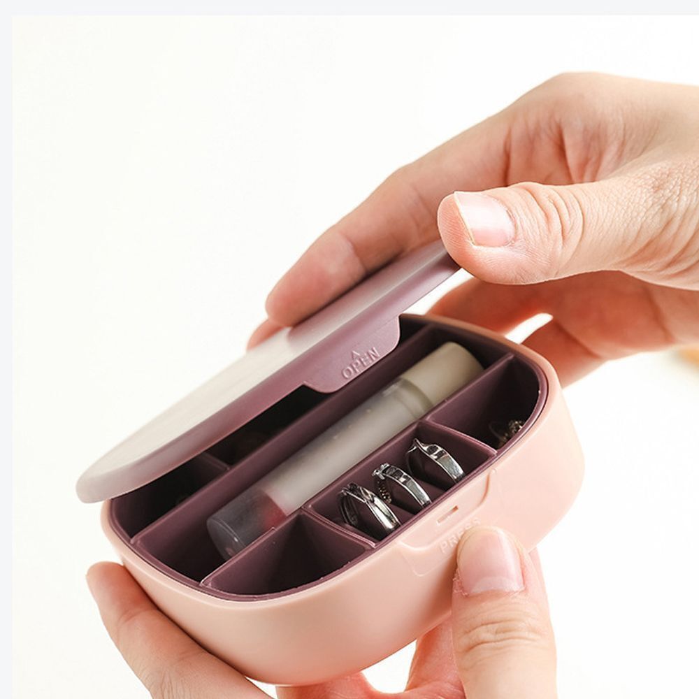 Portable Beauty Case with Mirror Travel Jewellery Box Makeup Cosmetic Storage Organizer