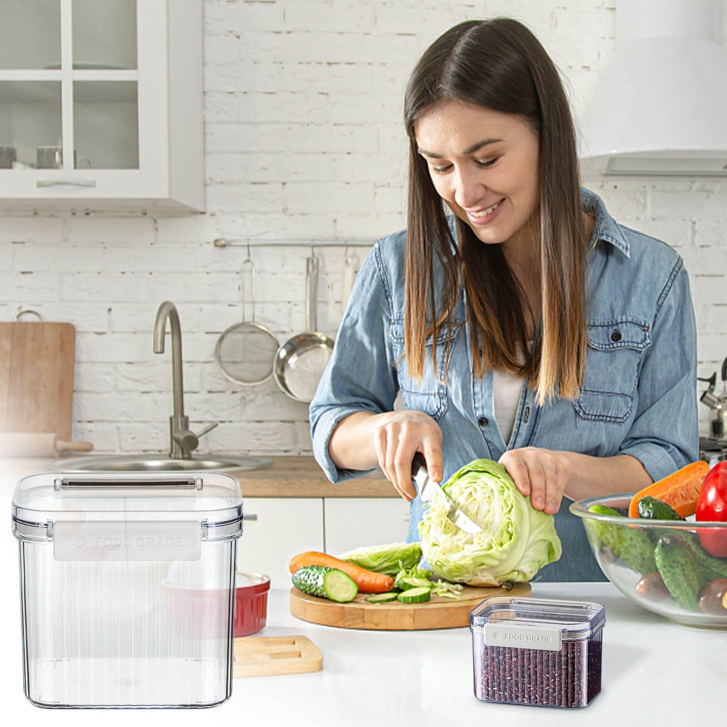 Airtight Food Container Sealed Stackable Storage Box (700mL)