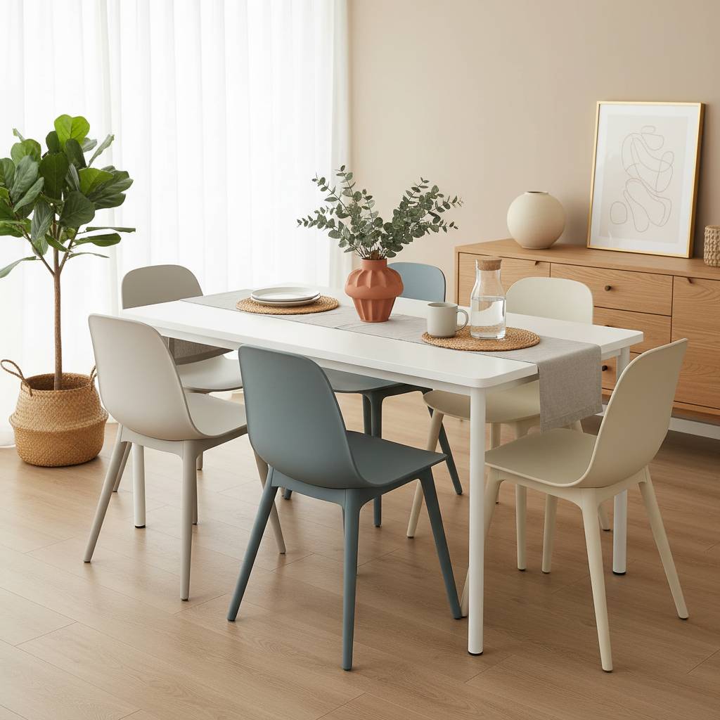 Heritage Industrial White Wood & Metal Dining Table 120cm