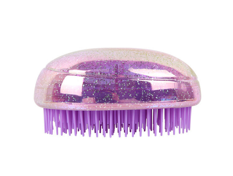 Diamond Pearl Hair Detangle Brush (Metallic Purple)