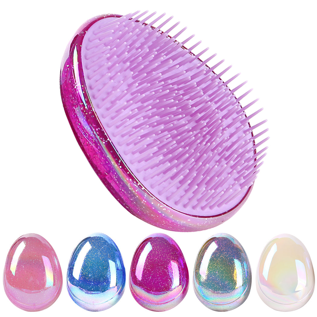 Diamond Pearl Hair Detangle Brush (Metallic Purple)