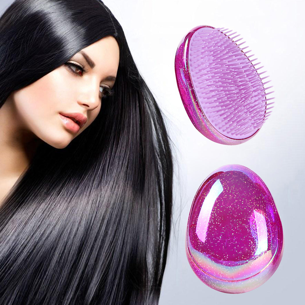 Diamond Pearl Hair Detangle Brush (Metallic Purple)