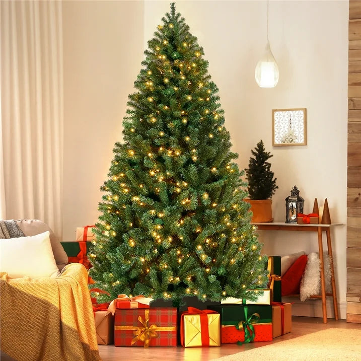 2.4m Lush Traditional Green Christmas Tree 1200 Tips