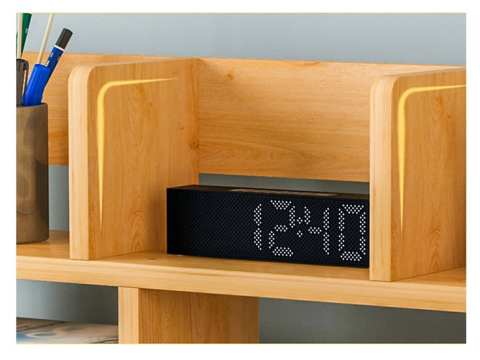 Sublime Large Desk Hutch Storage Shelf Unit Organizer (Oak)