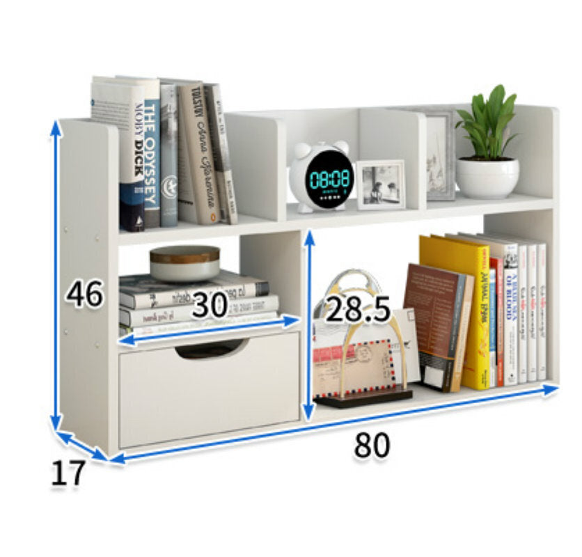 Sublime Large Desk Hutch Storage Shelf Unit Organizer (Oak)