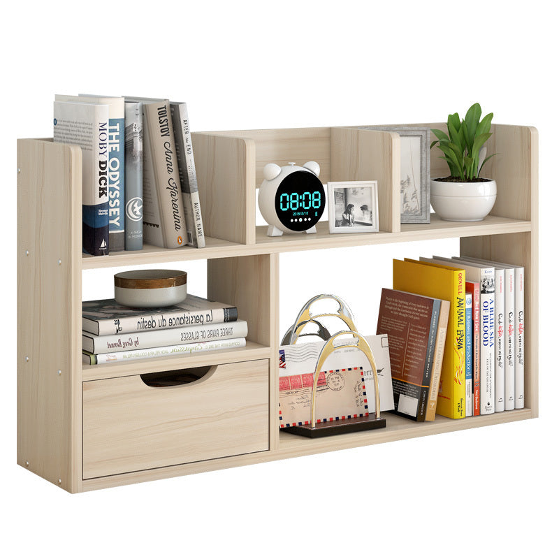 Sublime Large Desk Hutch Storage Shelf Unit Organizer (White Oak)