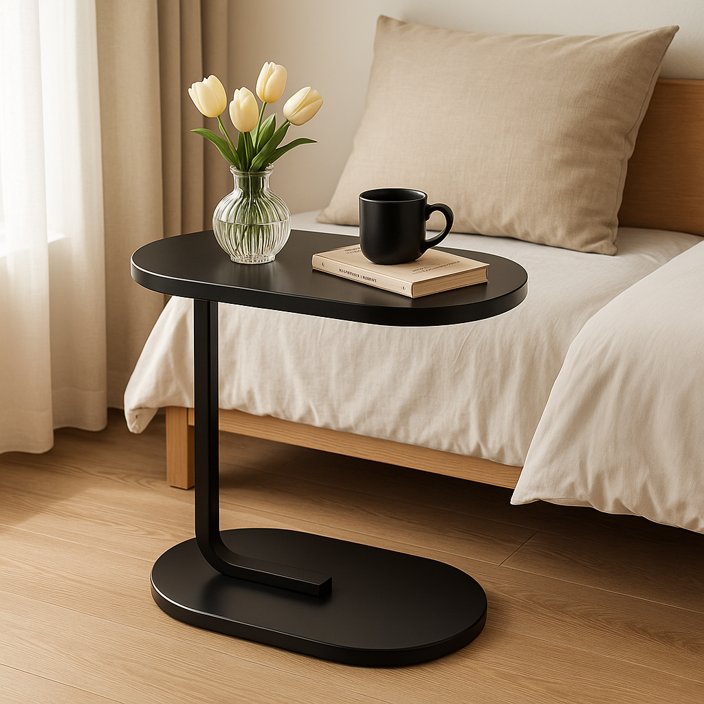 Cogency Sofa Bed Side Table Laptop Desk Accent Coffee Stand (Black)