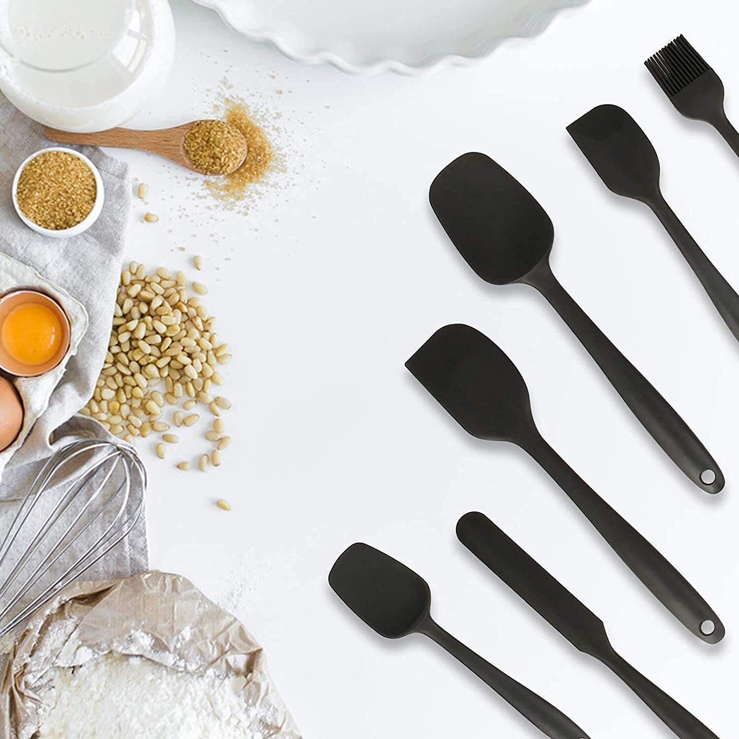 6PC Silicone Kitchen Cooking Utensil Set Cookware Spatula Spoon Tools