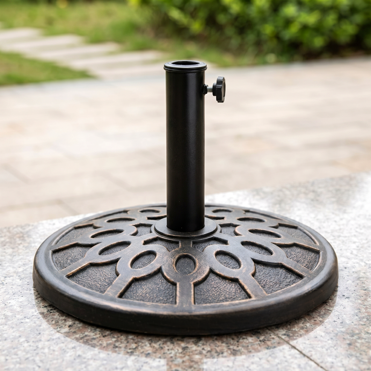 Alfresco Stylish Solid Iron Heavy Duty Outdoor Patio Umbrella Base Stand