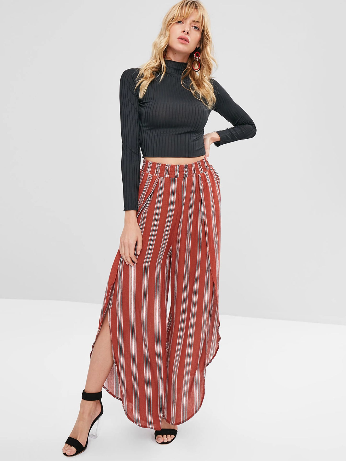 Faith Long Sleeve Knit Top (Black)