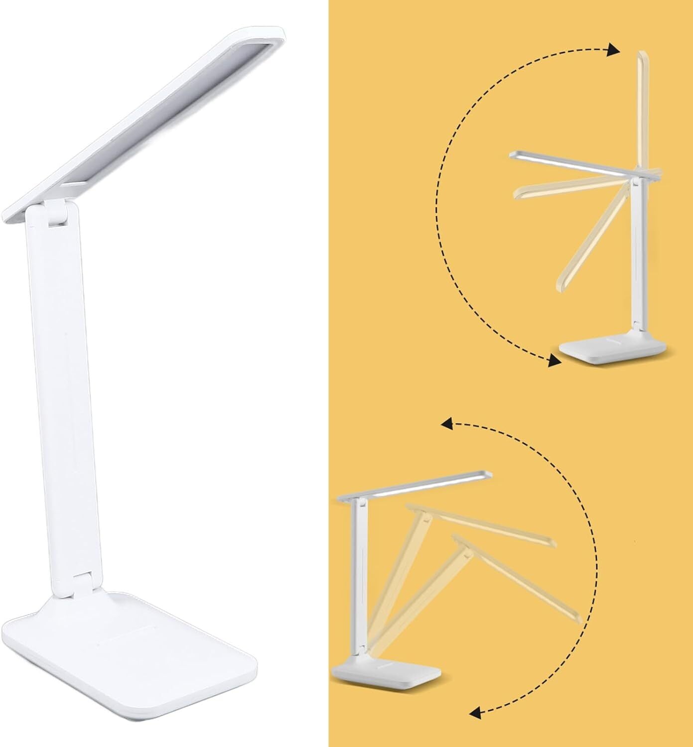 LED Eye-Protecting Desk Lamp Touch Control Dimmable Office Table Reading Light