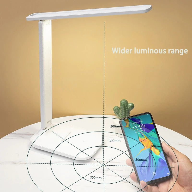 LED Eye-Protecting Desk Lamp Touch Control Dimmable Office Table Reading Light