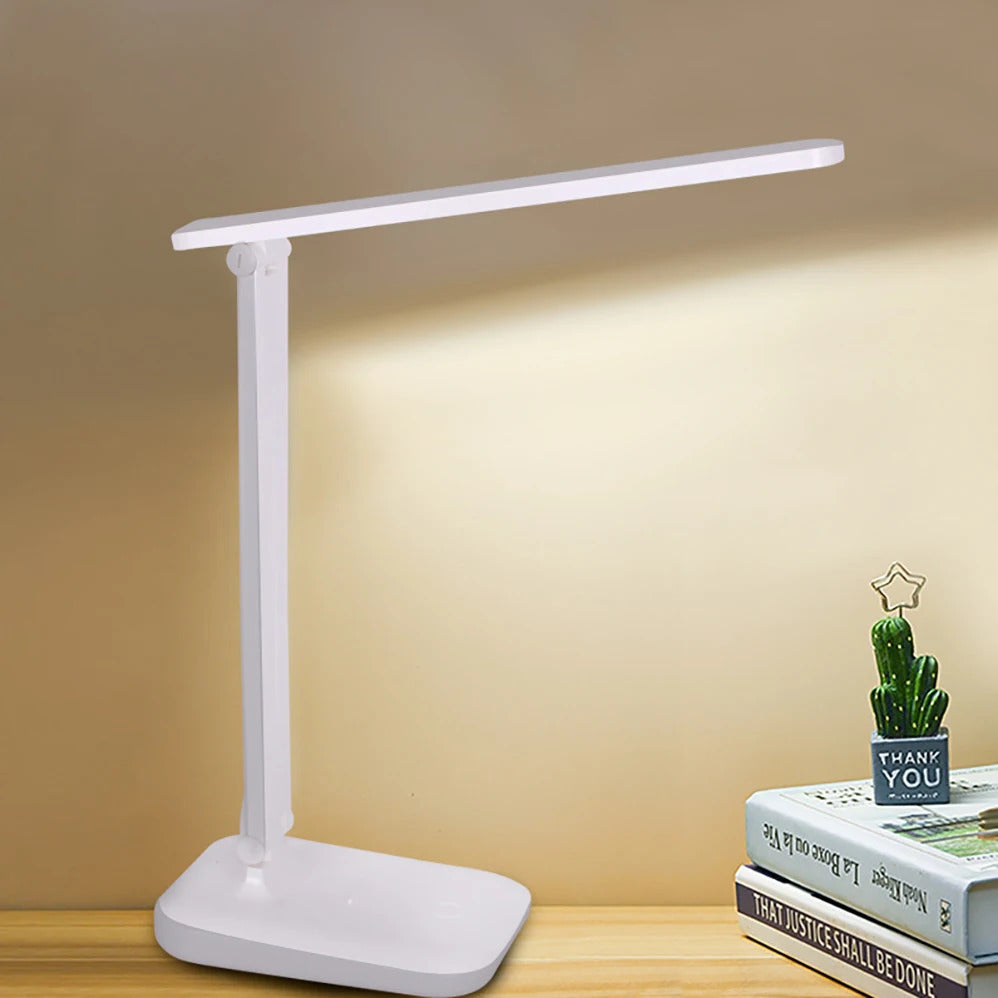 LED Eye-Protecting Desk Lamp Touch Control Dimmable Office Table Reading Light