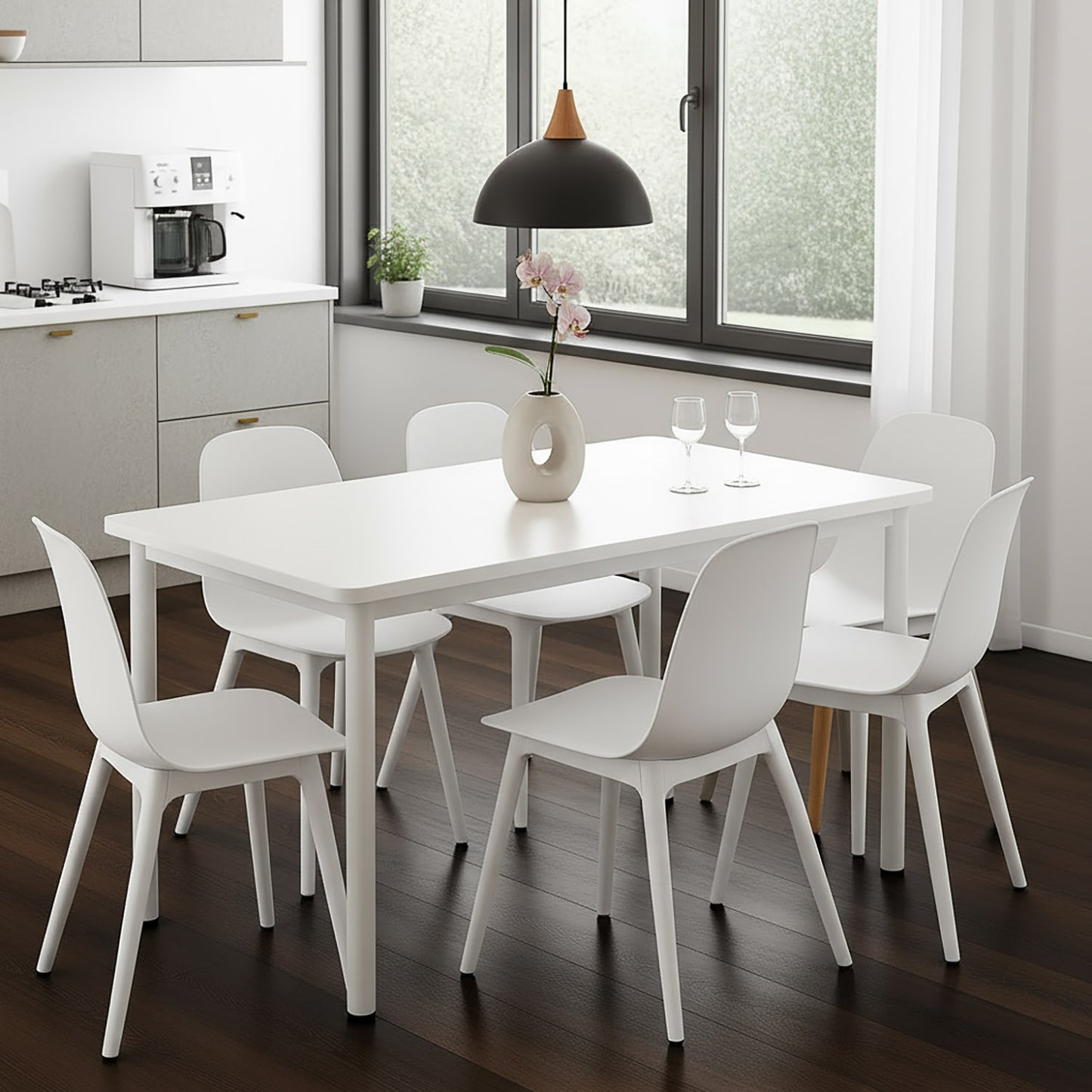 Heritage Industrial White Wood & Metal Dining Table 120cm