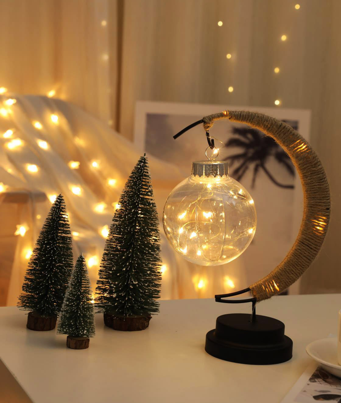 Enchanted Lunar Lamp LED Moon Night Light Cozy Home Decor Lighting