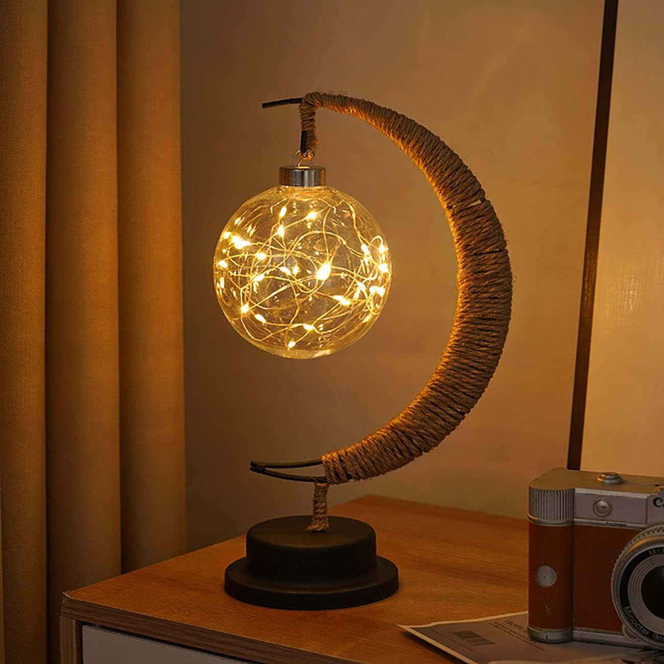 Enchanted Lunar Lamp LED Moon Night Light Cozy Home Decor Lighting