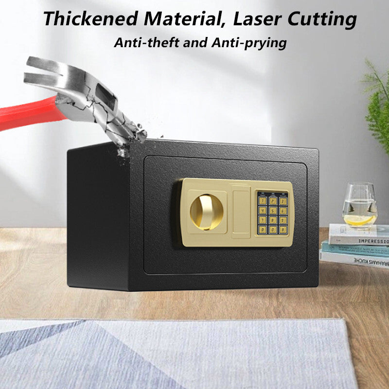 Digital Home Safe with Keypad and Key Lock Fireproof Anti-Theft