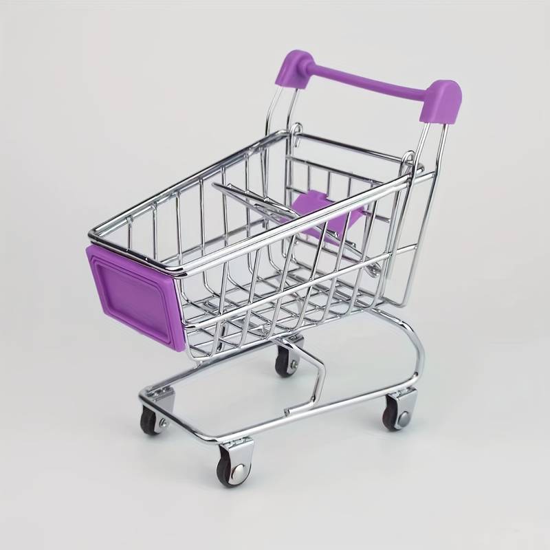 Mini Shopping Cart Supermarket Trolley Toy (Purple)
