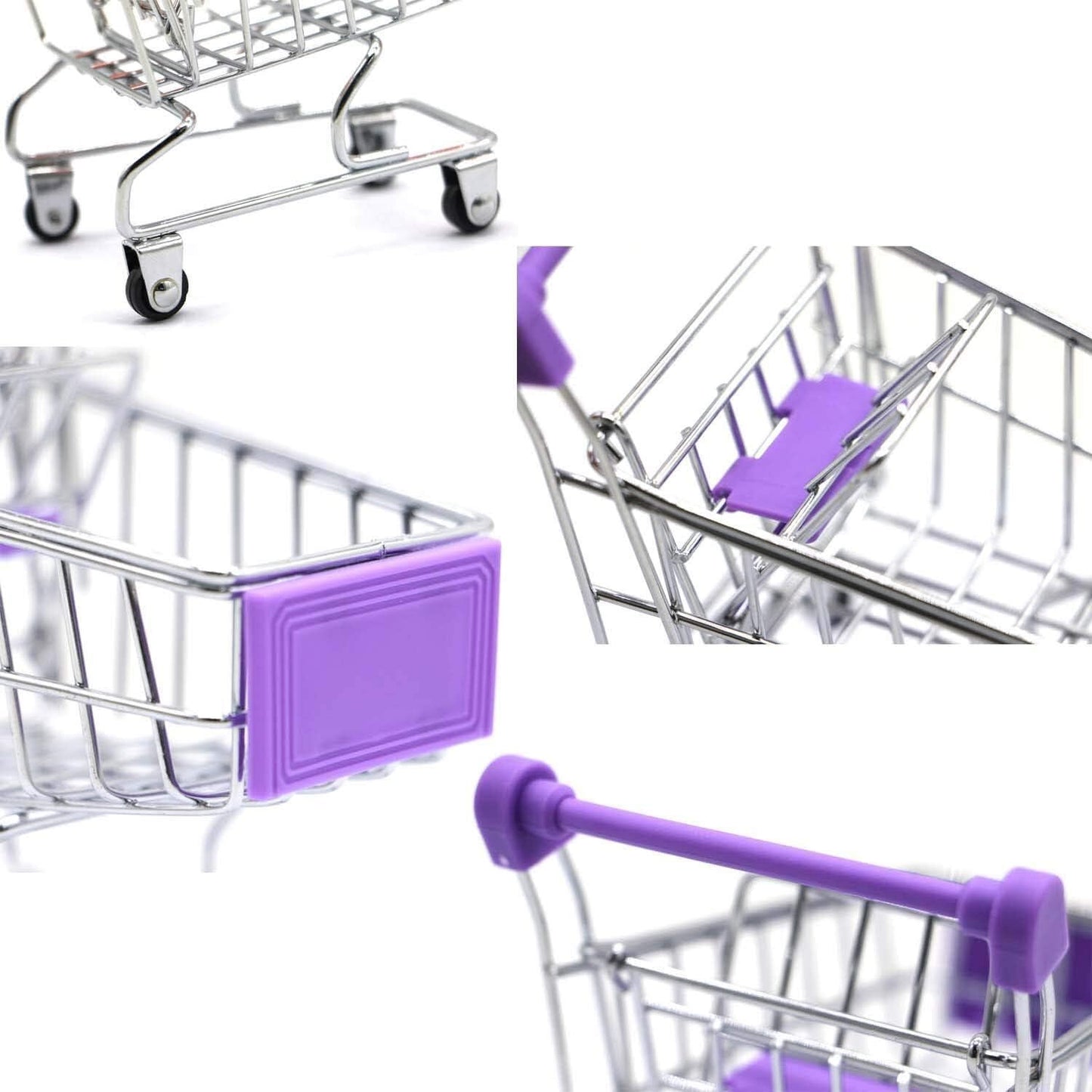 Mini Shopping Cart Supermarket Trolley Toy (Purple)