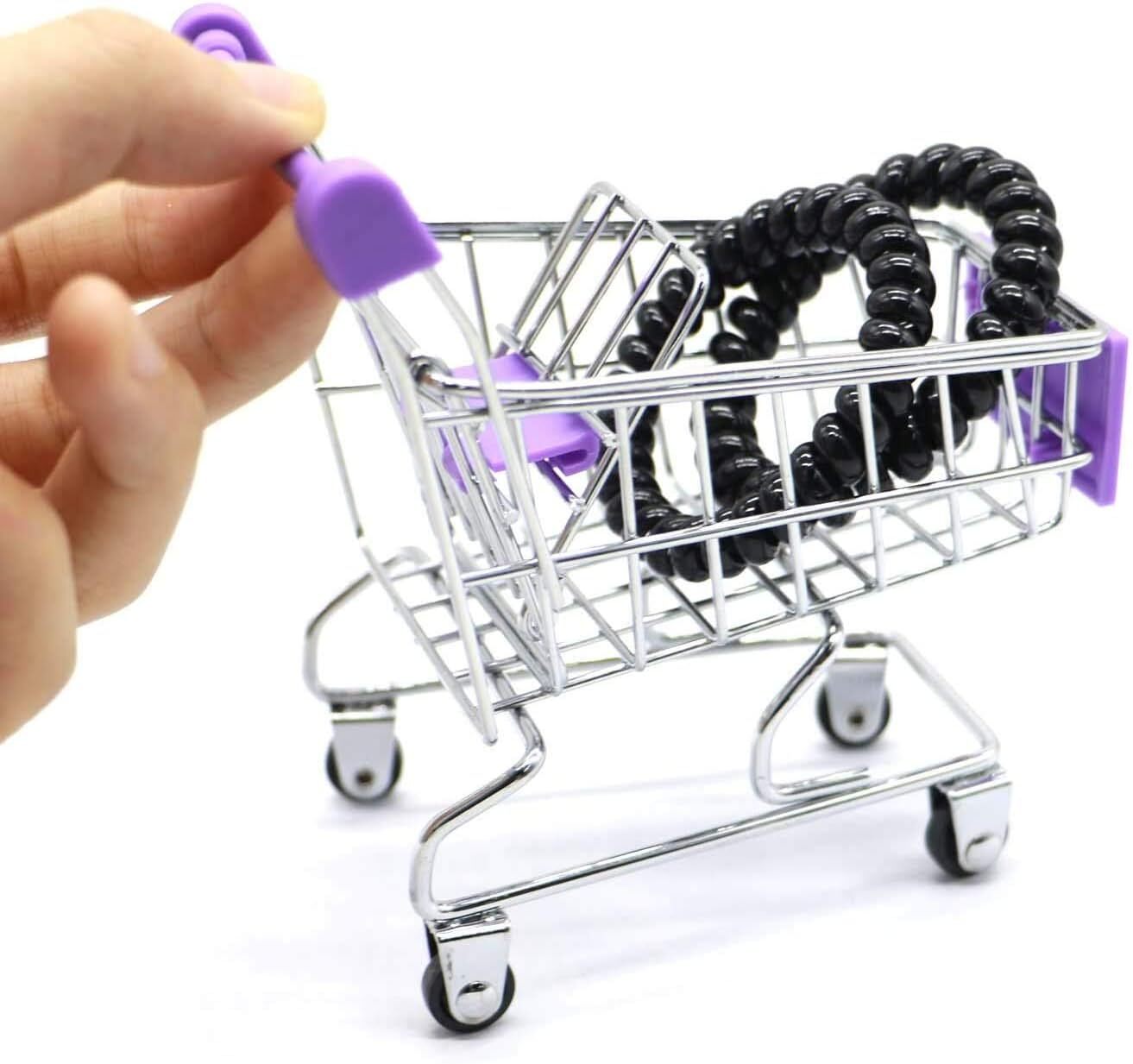 Mini Shopping Cart Supermarket Trolley Toy (Purple)