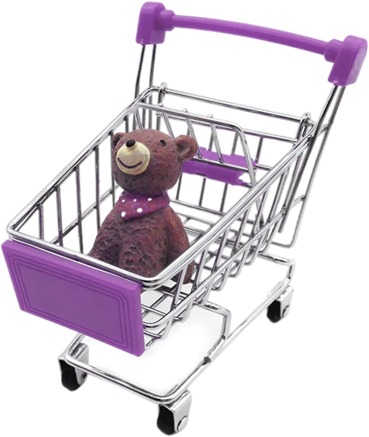 Mini Shopping Cart Supermarket Trolley Toy (Purple)